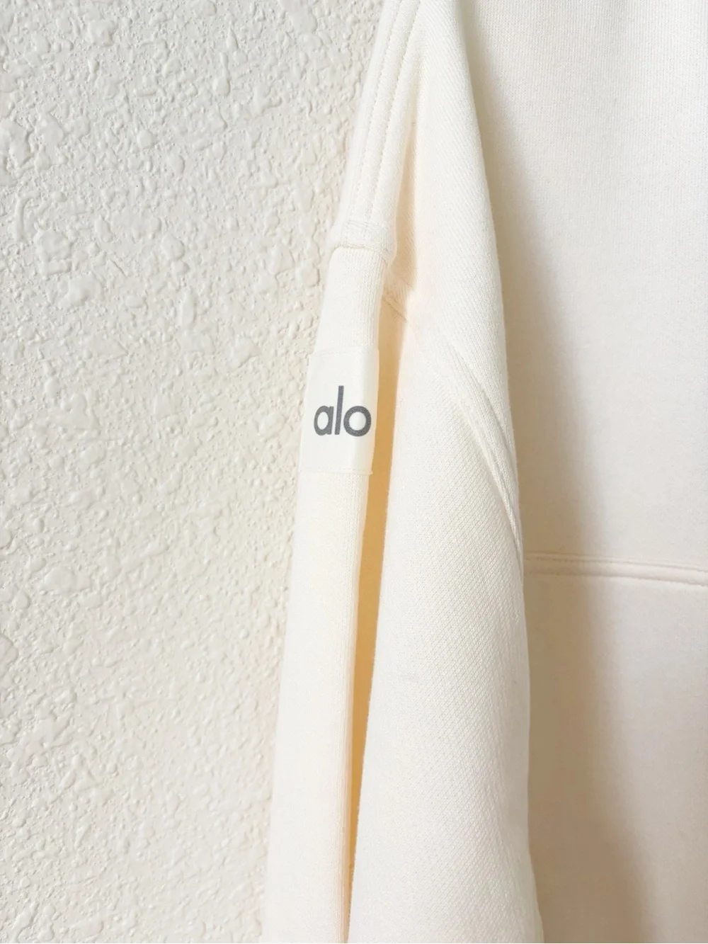 Alo Yoga Hazy Mock Neck Ivory Size XS Oversized Neutral Athleisure Comfy